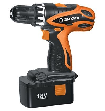 Шуруповерт аккум. 18В, 32Нм, 2акк (Ni-Cd)*1,3а/ч кейс ДА-18-2к // Вихрь 72/14/5 (см. описание)