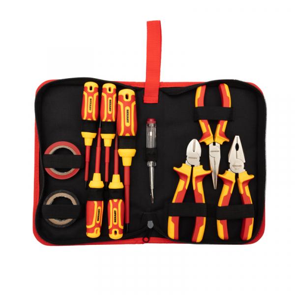 Набор диэлектрического инструмента REXANT RI-02, 11 предметов, до 1000 В, тканевый пенал 12-4692-3