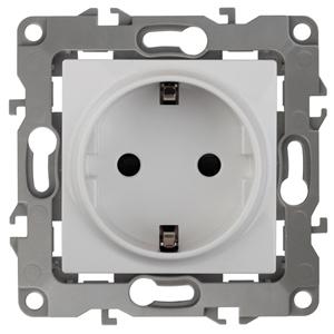 ЭРА  Эра12  Белый  Розетка 2P+E Schuko, 16АХ-250В без м. лапок 12-2001-01 Б0014681